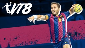 Bilde av kapteinen for håndballaget FC Barcelona.