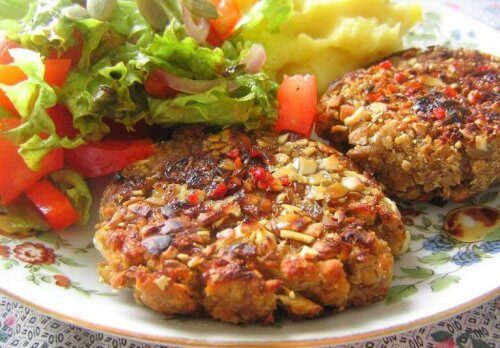 Veganske linseburgere.