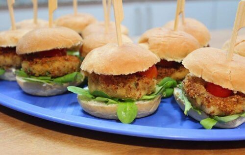 Proteinrik vegetarburger