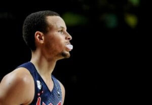 Stephen Curry og basketball