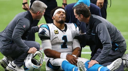 Cam Newton skadet.
