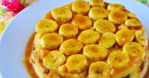Flan med banan