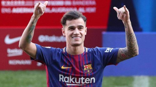 Coutinho spiller for Barcelona.