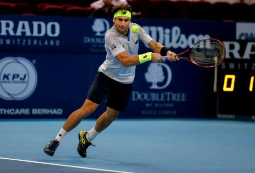 David Ferrer slår ballen